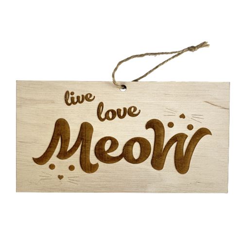 Live Love MeoW - cicás ajtódísz