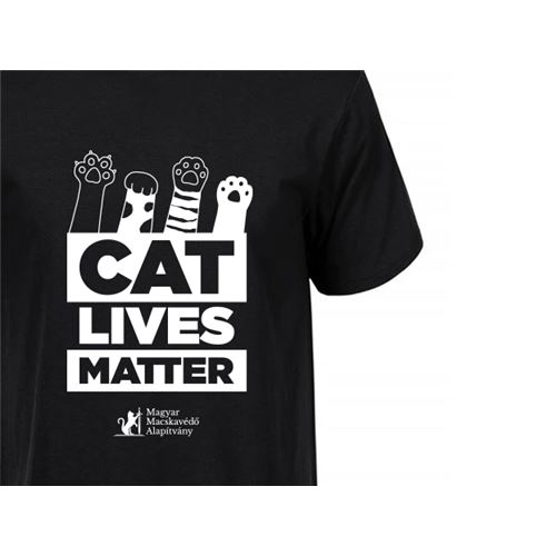 Cat Lives Matter MAVED férfi póló - fekete