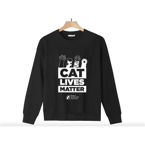 Cat Lives Matter MAVED női pulóver - fekete