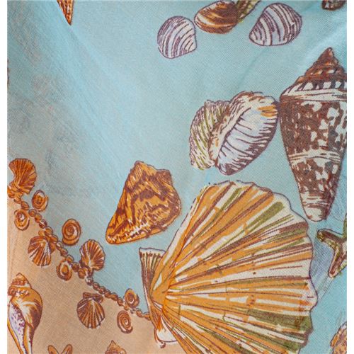MIRAMARE - kagyló mintás légies strandkendő sál több színben